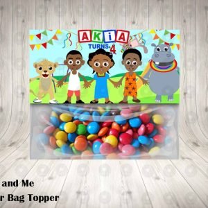 Akili and Me Favor Bag Toppers