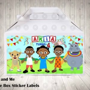 Akili and Me Labels for Gable Boxes