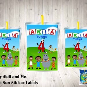 Akili and Me Capri Sun Labels