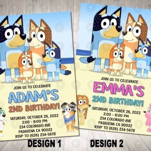 Bluey Invitation Birthday Party
