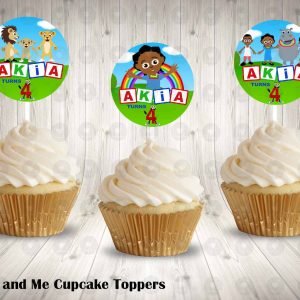 Akili and Me Round Cupcake Toppers