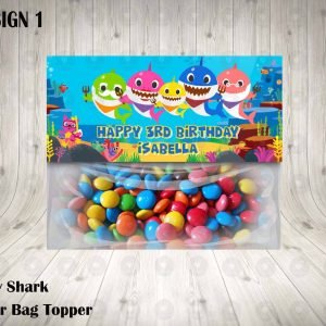 Baby Shark Favor Bag Toppers