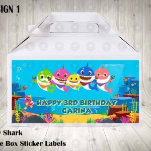 Baby Shark Labels for Gable Boxes
