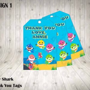 Baby Shark Personalized Thank You Tags