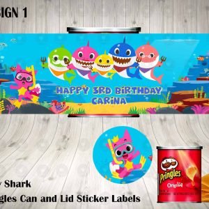Baby Shark Pringles Can and Lid Labels