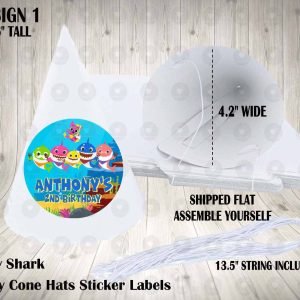 Baby Shark Personalized Cone Hats