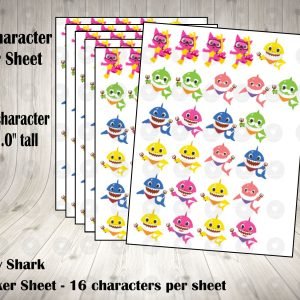 Baby Shark Sticker Labels