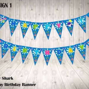 Baby Shark Banner Birthday Party