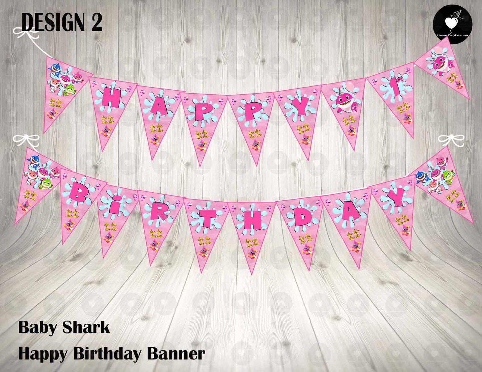 Baby Shark Banner Birthday Party 3 Baby Shark Banner Birthday Party