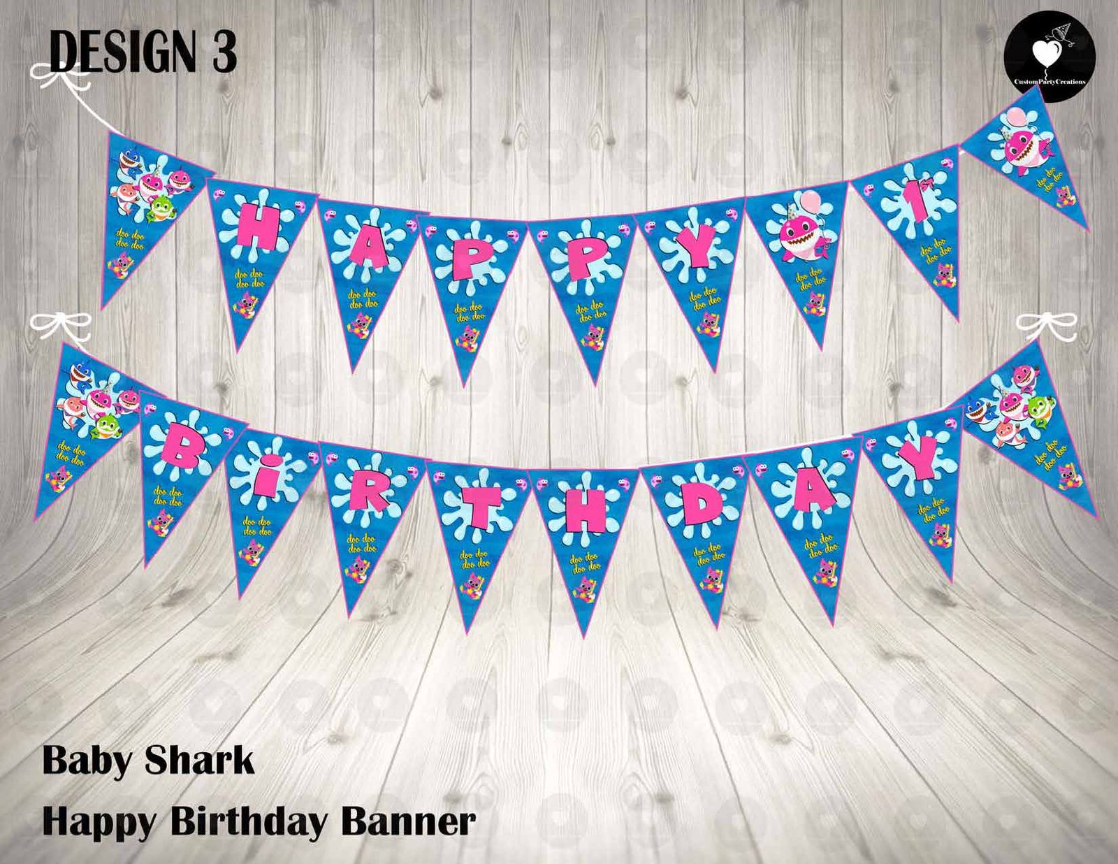 Baby Shark Banner Birthday Party 5 Baby Shark Banner Birthday Party
