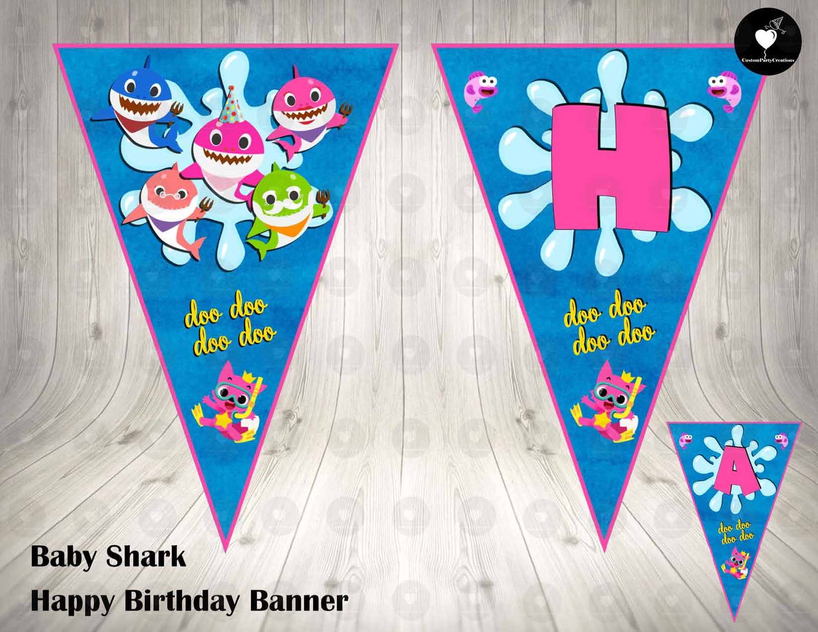 Baby Shark Banner Birthday Party 6 Baby Shark Banner Birthday Party