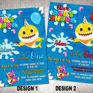 Baby Shark Pool Party Invitation