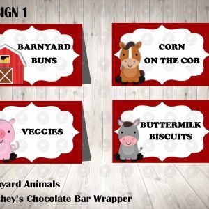 Barnyard Food Farm Tent Cards