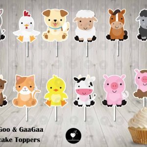 Barnyard Cupcake Toppers