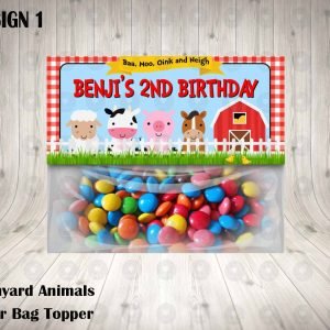 Barnyard Favor Bag Toppers