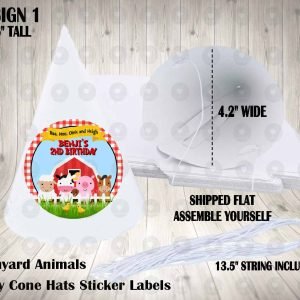 Barnyard Personalized Cone Hats