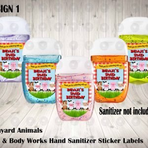 Barnyard Bath & Body Works Hand Sanitizer Sticker Labels