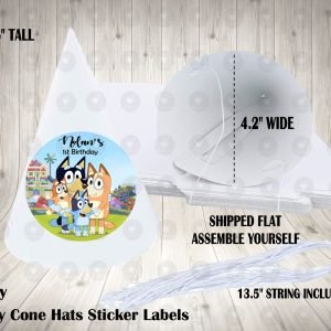 Bluey Personalized Cone Hats