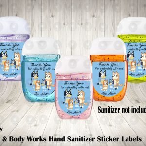 Bluey Bath Body Works Hand Sanitizer Sticker Labels