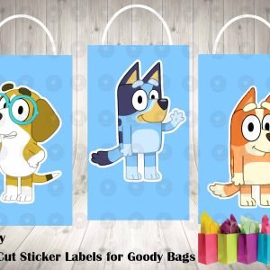 Bluey Die Cut Goody Bag Labels