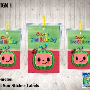 Cocomelon Capri Sun Labels