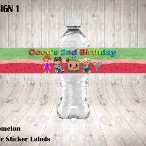 Cocomelon Cartoon Water Labels