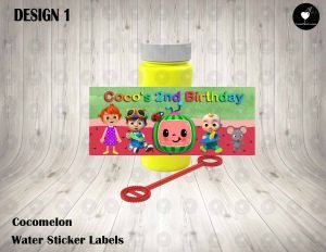 Cocomelon Bubble Labels