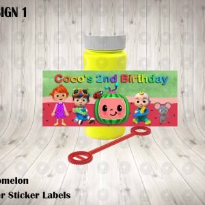Cocomelon Bubble Labels