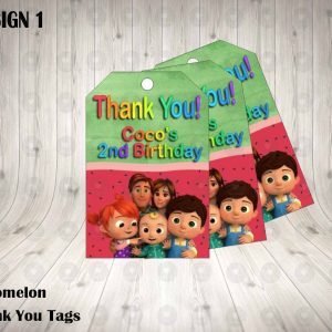 Cocomelon Personalized Thank You Tags