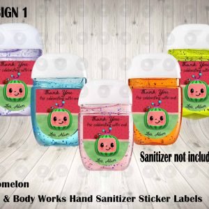 Cocomelon Bath & Body Works Hand Sanitizer Sticker Labels