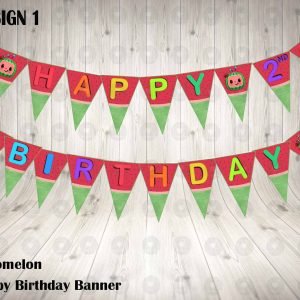 Cocomelon Banner Birthday Party