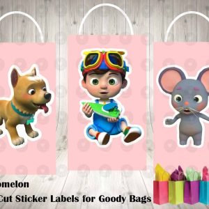 Cocomelon Die Cut Goody Bag Labels