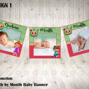 Cocomelon Month by Month Baby Banner