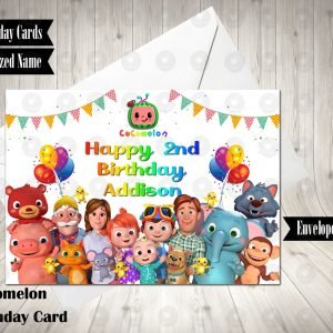 Cocomelon Group Personalized Birthday Card