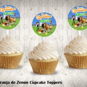 La Granja de Zenon Round Cupcake Toppers