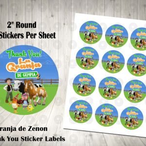 La Granja de Zenon 2" Round Thank You Stickers