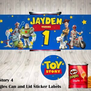 Toy Story 4 Pringles Can and Lid Labels