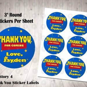 Toy Story 4 3" Round Thank You Stickers