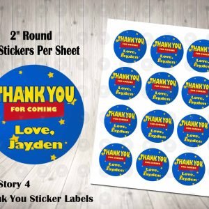 Toy Story 4 2" Round Thank You Stickers