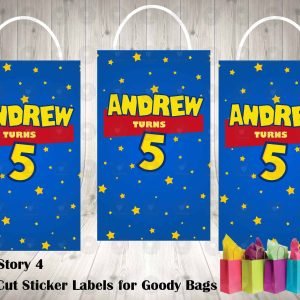 Toy Story 4 Die Cut Goody Bag Labels