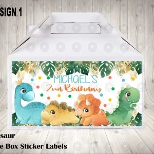 Dinosaur Play Labels for Gable Boxes