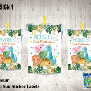 Dinosaur Play Capri Sun Labels