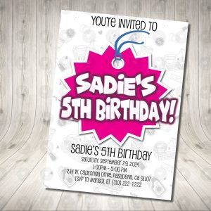 5 Surprise Mini Brands Invitation Birthday Party