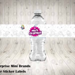 5 Surprise Mini Brand Water Labels