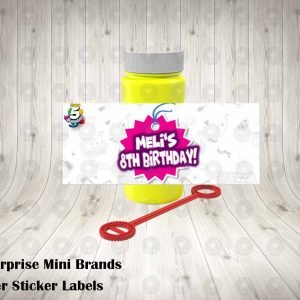 5 Surprise Mini Brands Bubble Labels