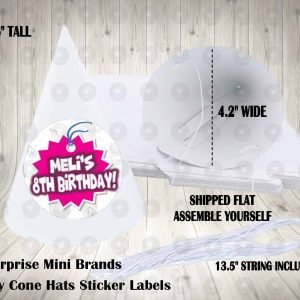 5 Surprise Mini Brand Personalized Cone Hats