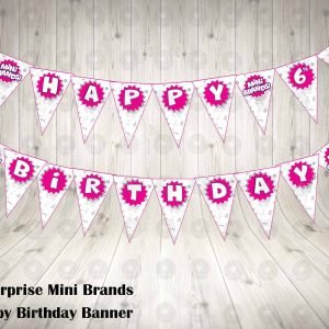 5 Surprise Mini Brand Birthday Party Banner
