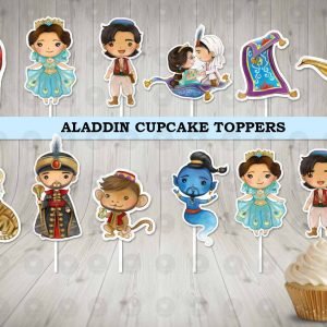 Aladdin Kawaii Cupcake Toppers