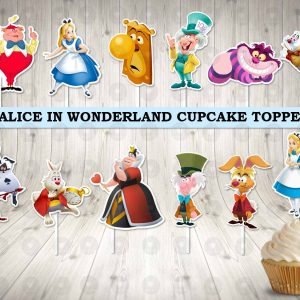 Alice in Wonderland Cupcake Toppers