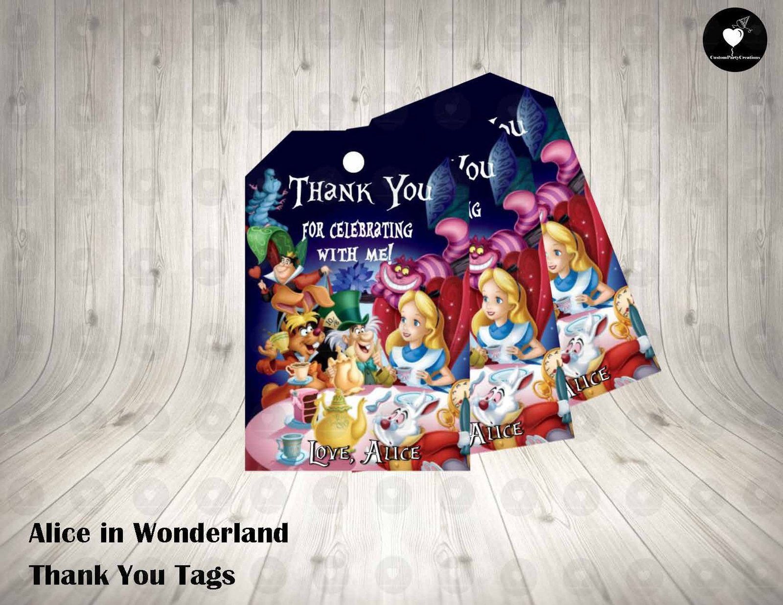 Alice in Wonderland Thank You Tags 1 Alice in Wonderland Thank You Tags